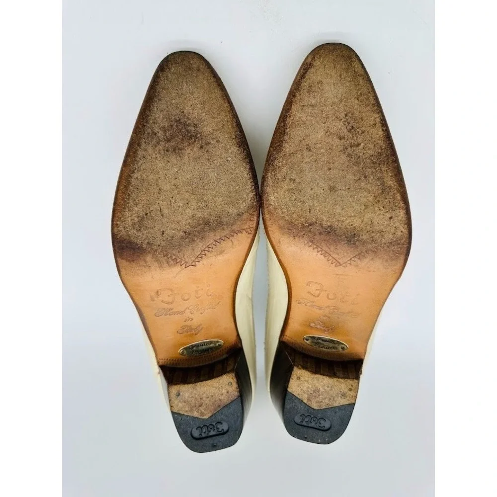 FOTI Handmade Italy Loafers Mens 7D Luxury Exotic Leather Slip On Rare